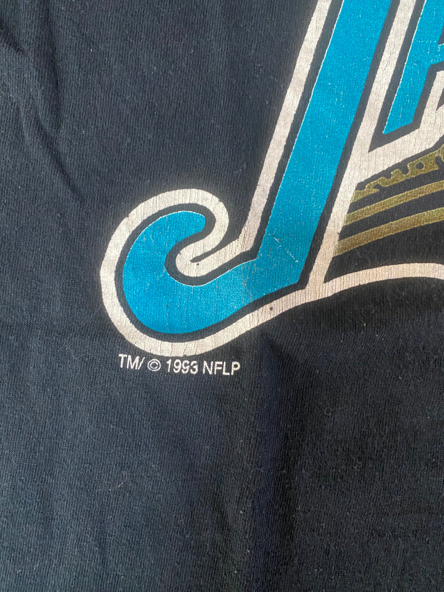 vintage jacksonville jaguars tshirt 1993 SINGLE STITCH "