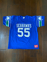 Load image into Gallery viewer, Seattle Seahawks Brian Bosworth 1980’s Vintage Distressed Jersey
