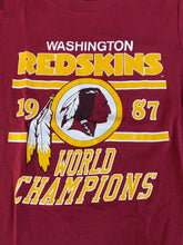 Load image into Gallery viewer, Washington Redskins 1987 “World Champions” Vintage Distressed T-shirt
